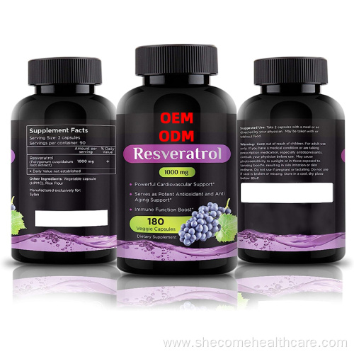 Customized Cardiovascular Support Resveratrol capsules